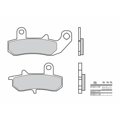 Plaquettes de frein BREMBO route métal fritté - 07SU17SP