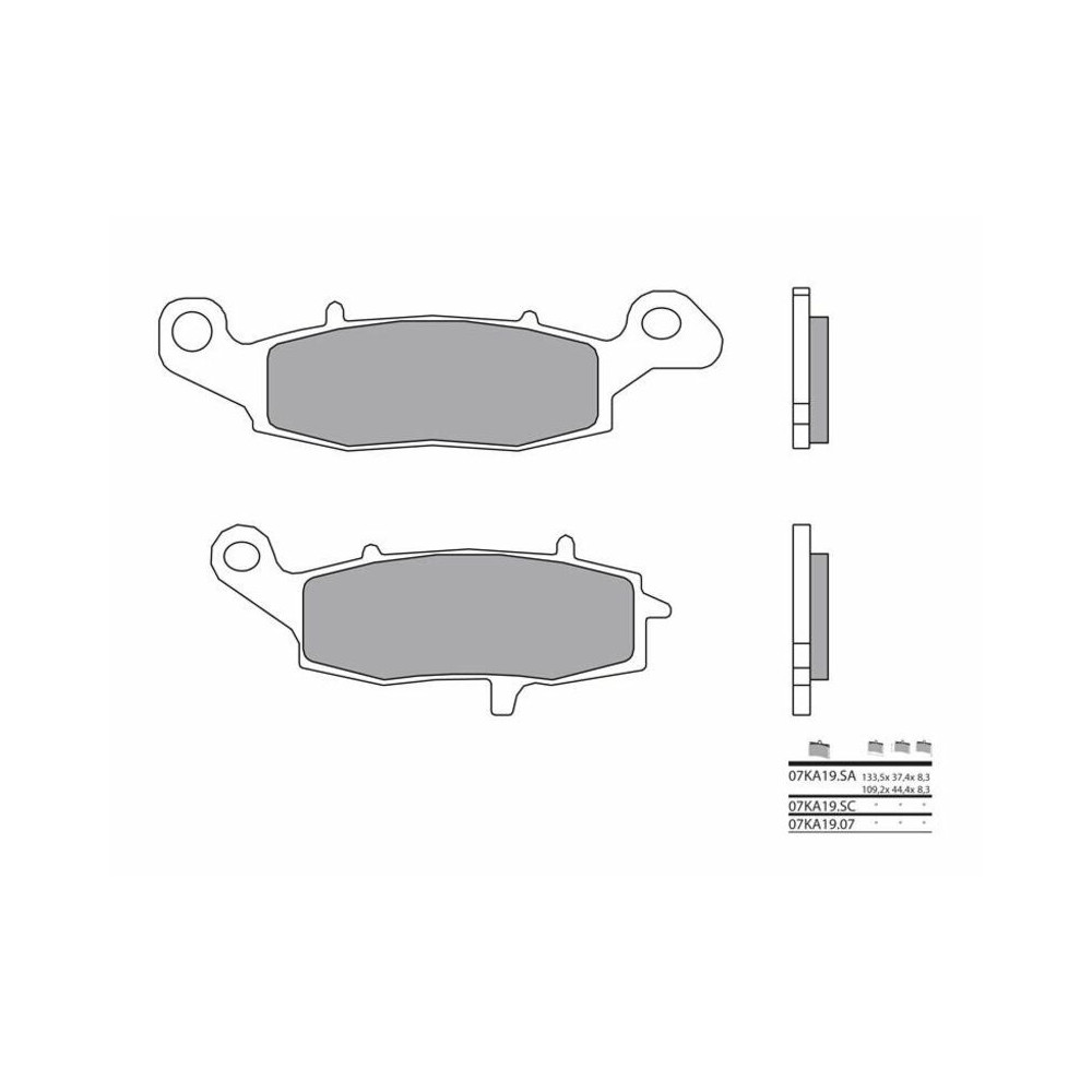 Plaquettes de frein BREMBO route carbone céramique - 07KA1907