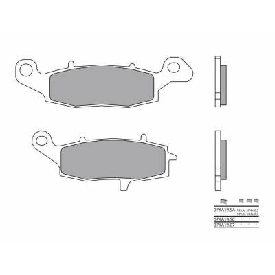 Plaquettes de frein BREMBO route carbone céramique - 07KA1907