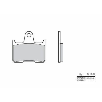 Plaquettes de frein BREMBO route métal fritté - 07KA21SP