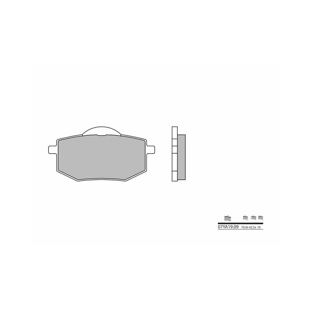 Plaquettes de frein BREMBO route carbone céramique - 07YA1909