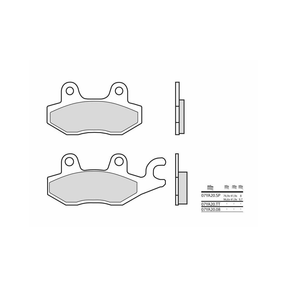 Plaquettes de frein BREMBO route métal fritté - 07YA20SP