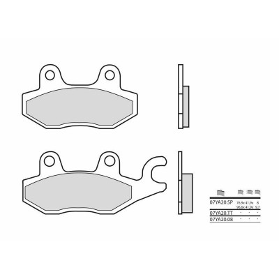 Plaquettes de frein BREMBO route métal fritté - 07YA20SP