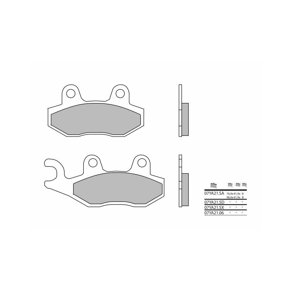 Plaquettes de frein BREMBO route carbone céramique - 07YA2106