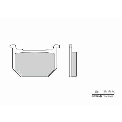 Plaquettes de frein BREMBO route carbone céramique - 07SU0312