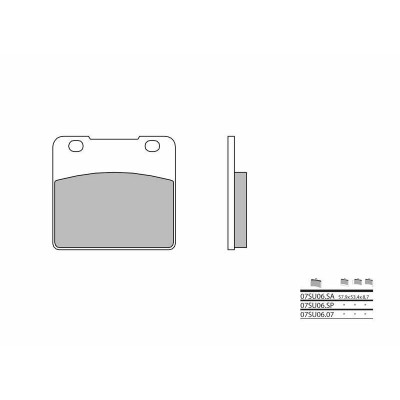 Plaquettes de frein BREMBO route métal fritté - 07SU06SP