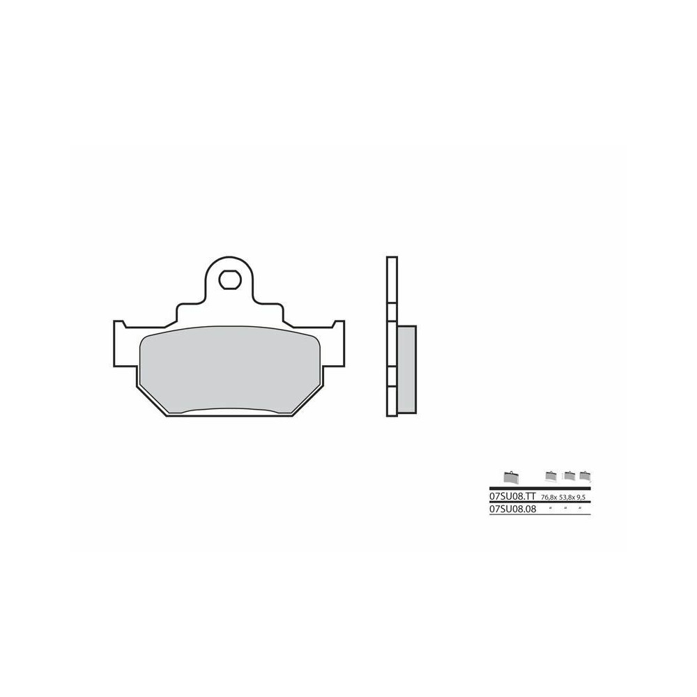 Plaquettes de frein BREMBO route carbone céramique - 07SU0808