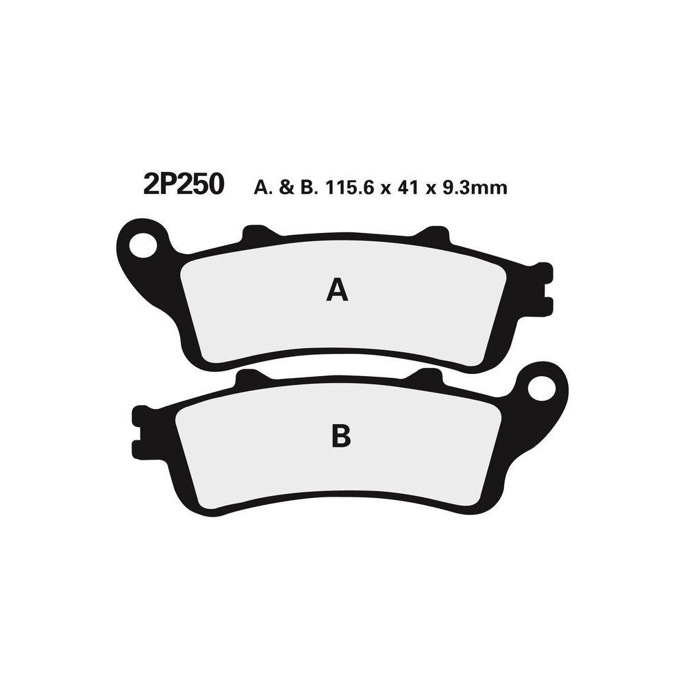 Plaquettes de frein NISSIN route semi-métallique - 2P-250NS