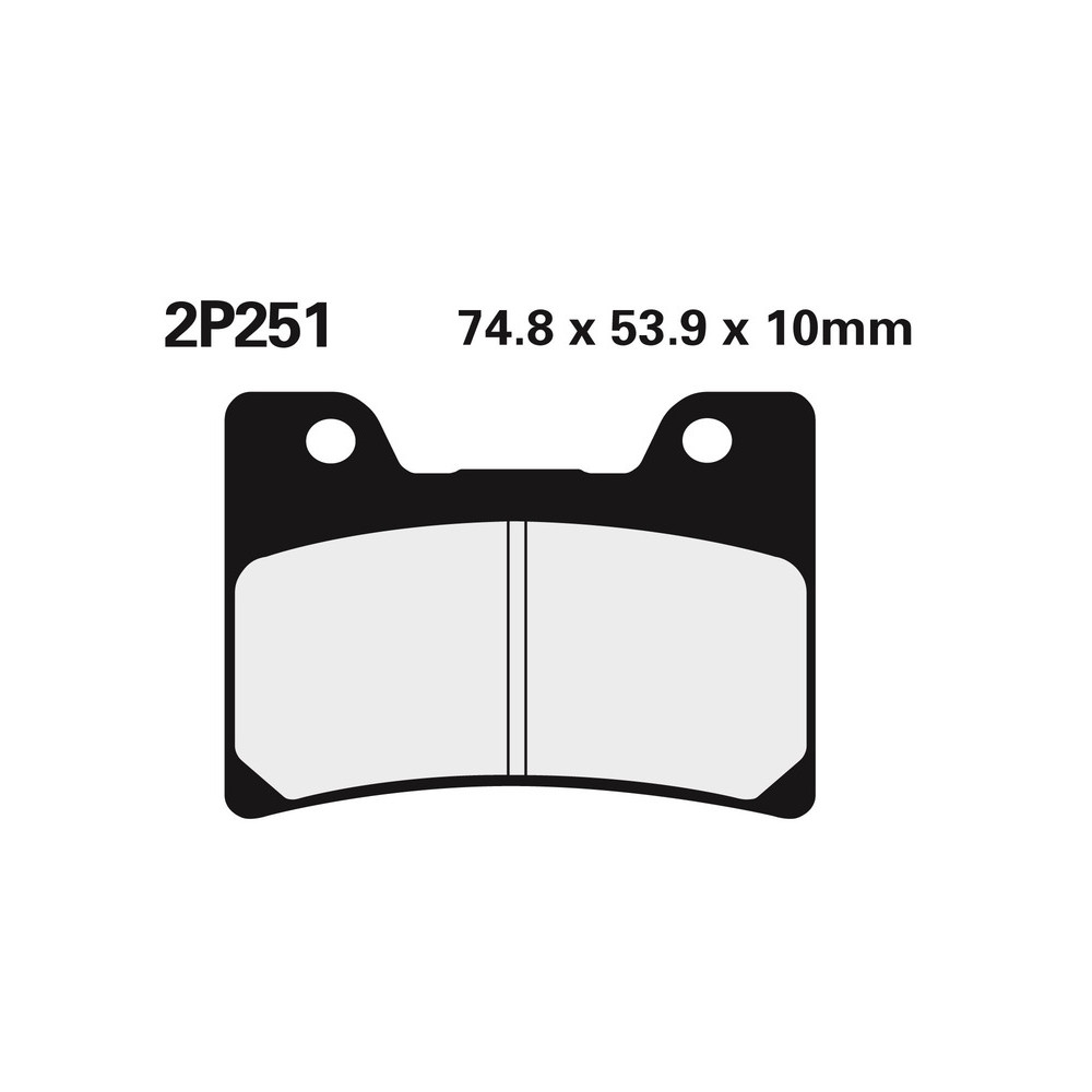 Plaquettes de frein NISSIN route semi-métallique - 2P-251NS