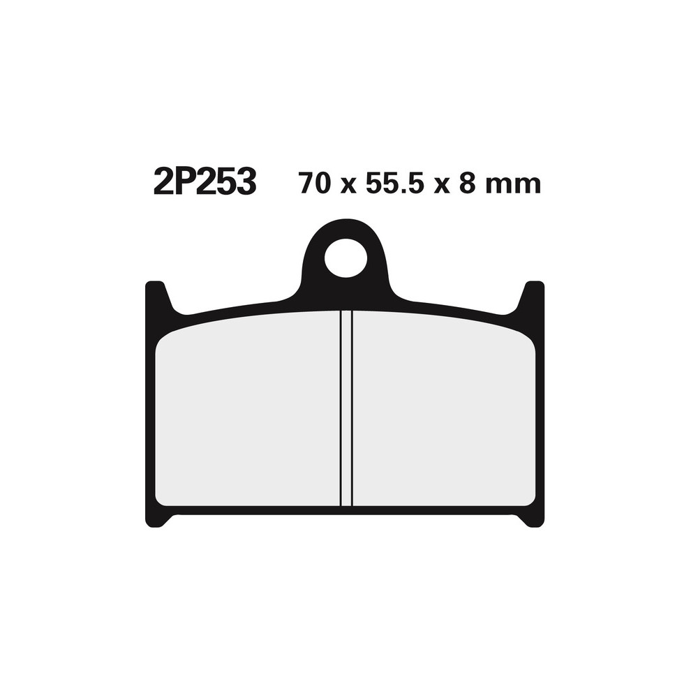 Plaquettes de frein NISSIN route semi-métallique - 2P-253NS