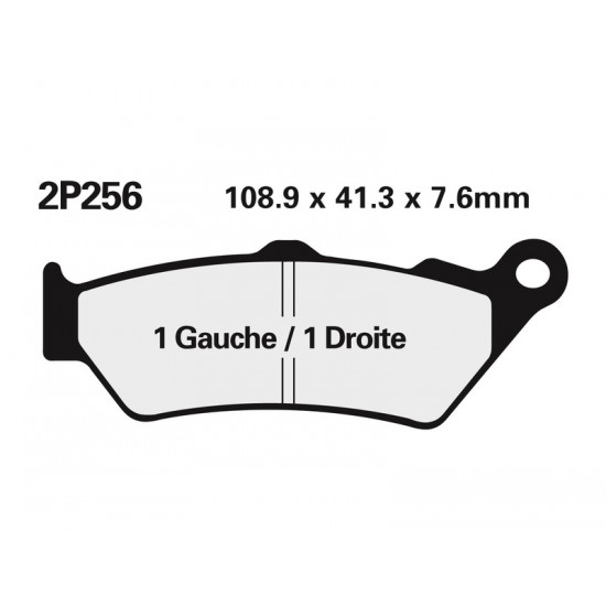 Plaquettes de frein NISSIN route semi-métallique - 2P-256NS