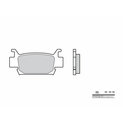 Plaquettes de frein BREMBO Off-Road métal fritté - 07HO58SD