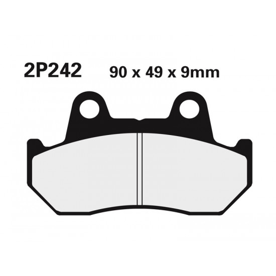 Plaquettes de frein NISSIN route semi-métallique - 2P-242NS