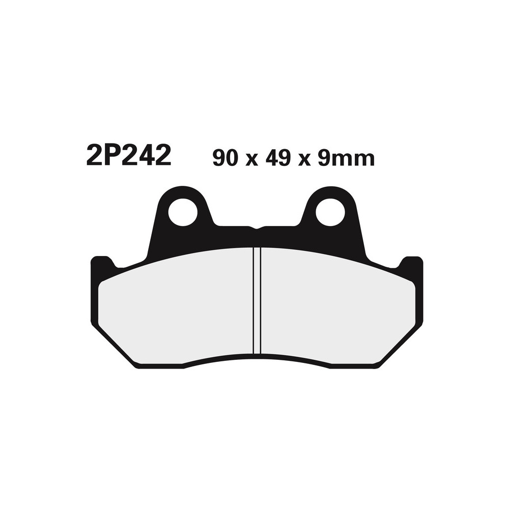 Plaquettes de frein NISSIN route semi-métallique - 2P-242NS