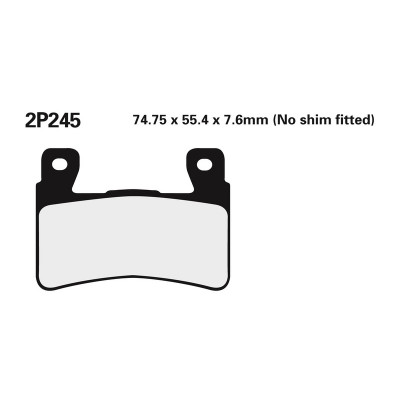 Plaquettes de frein NISSIN route semi-métallique - 2P-245NS