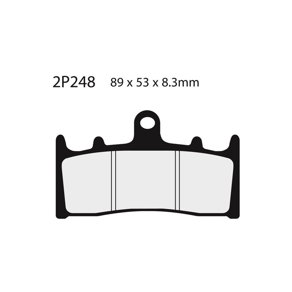 Plaquettes de frein NISSIN route semi-métallique - 2P-248NS