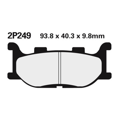 Plaquettes de frein NISSIN route semi-métallique - 2P-249NS