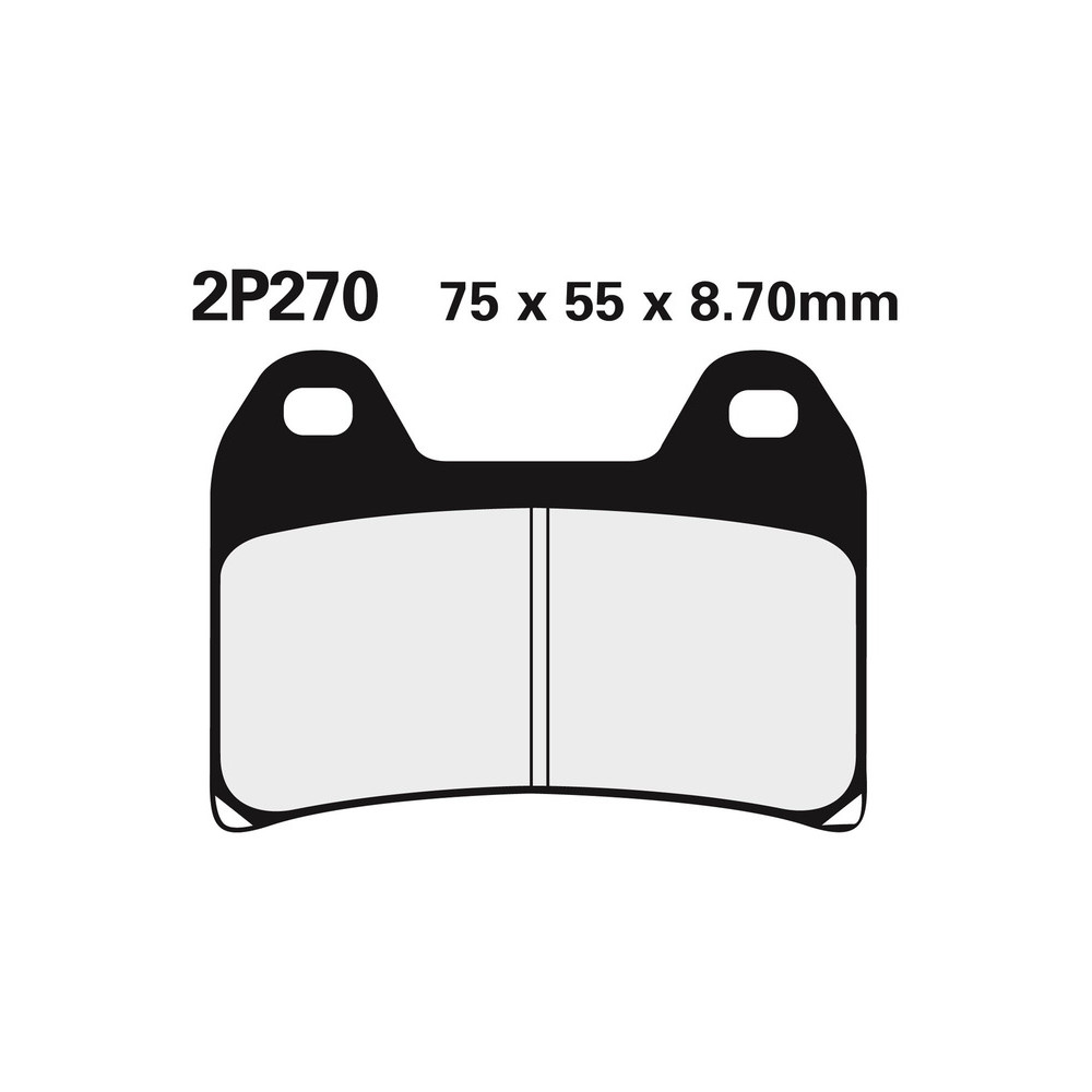 Plaquettes de frein NISSIN route semi-métallique - 2P-270NS