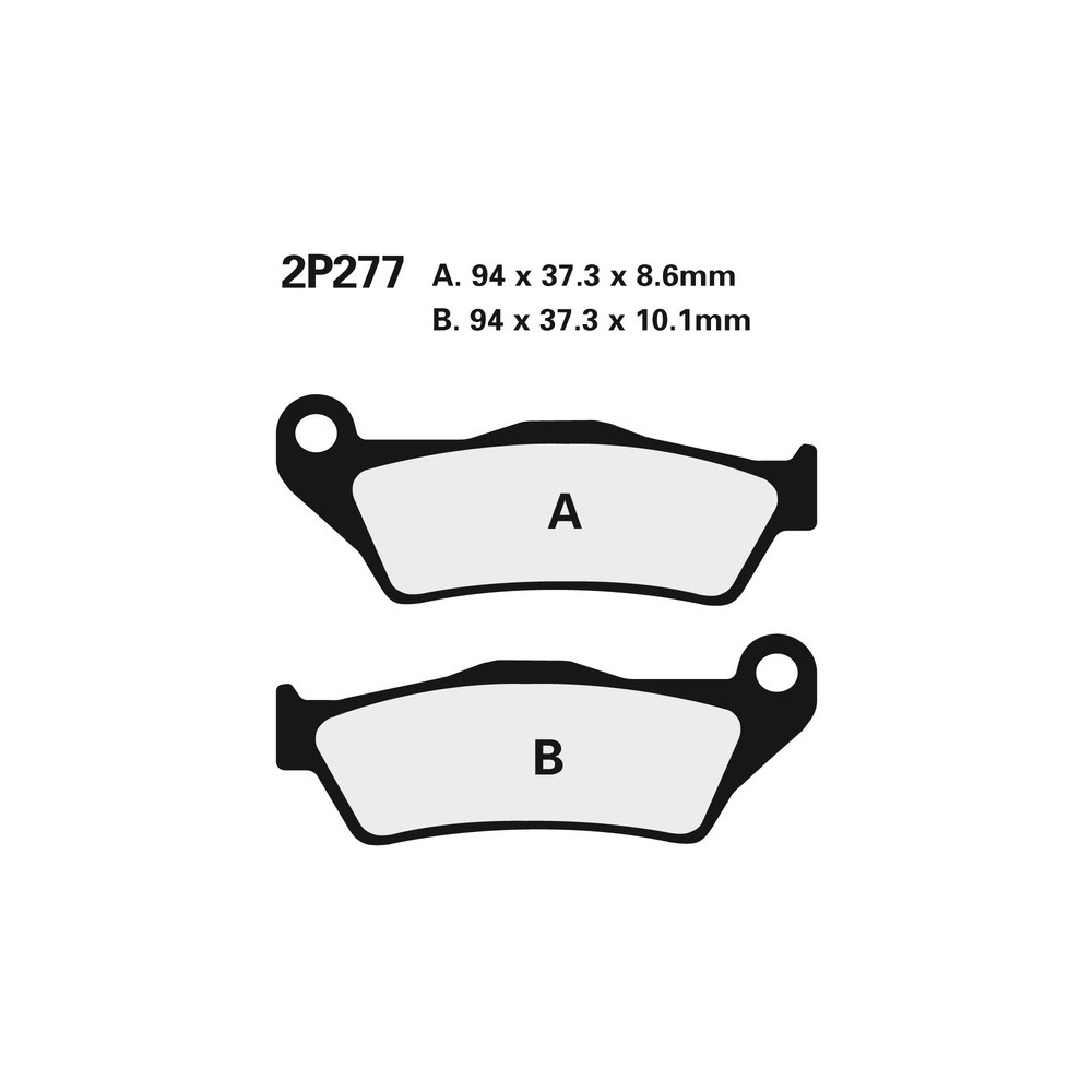 Plaquettes de frein NISSIN route semi-métallique - 2P-277NS