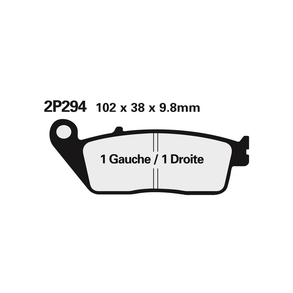 Plaquettes de frein NISSIN route semi-métallique - 2P-281NS