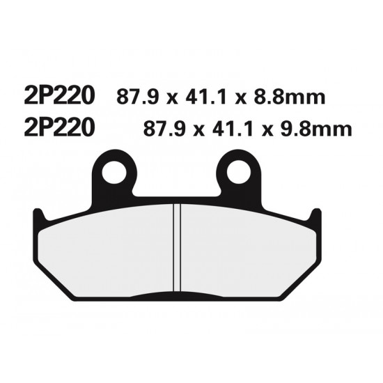 Plaquettes de frein NISSIN route semi-métallique - 2P-220NS