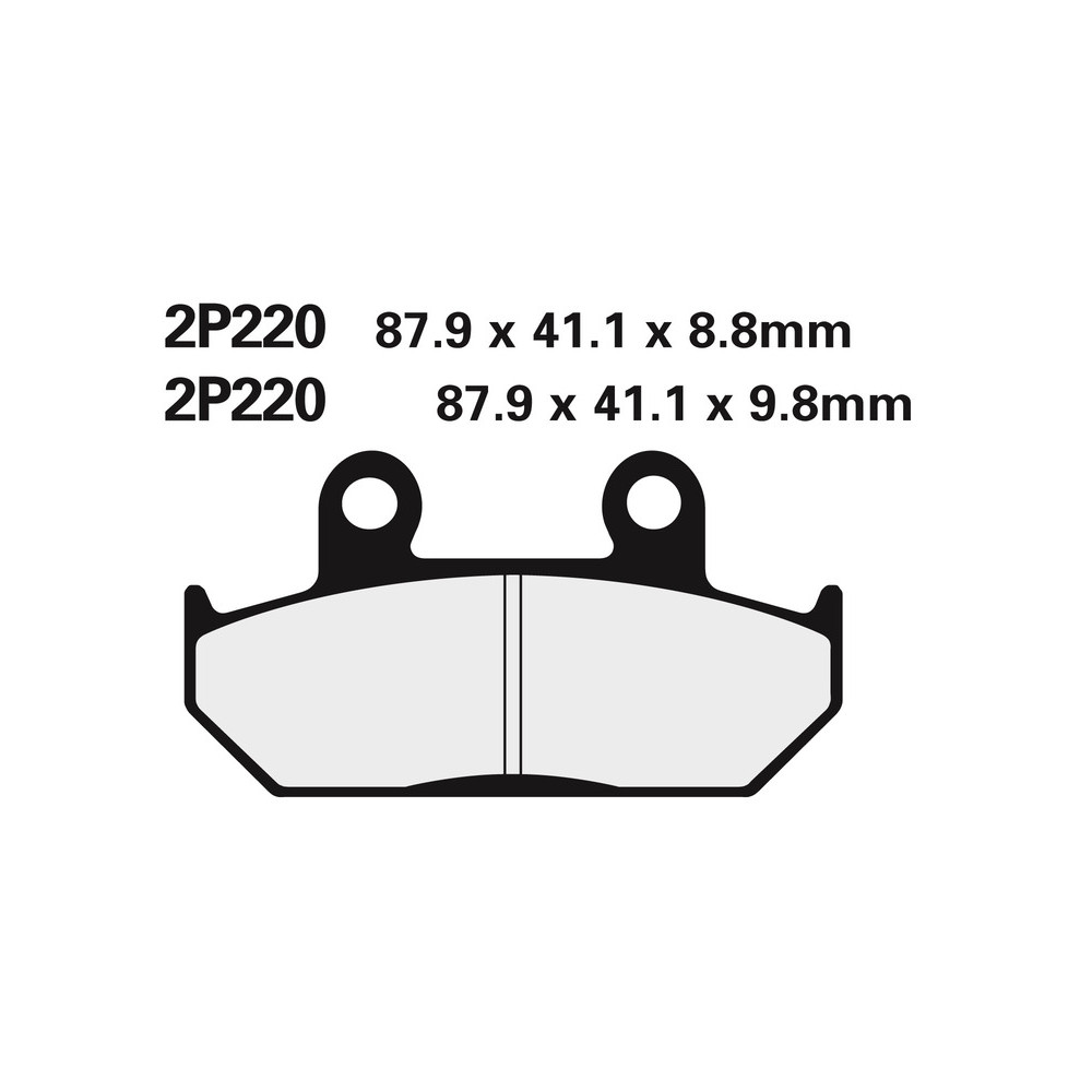 Plaquettes de frein NISSIN route semi-métallique - 2P-220NS