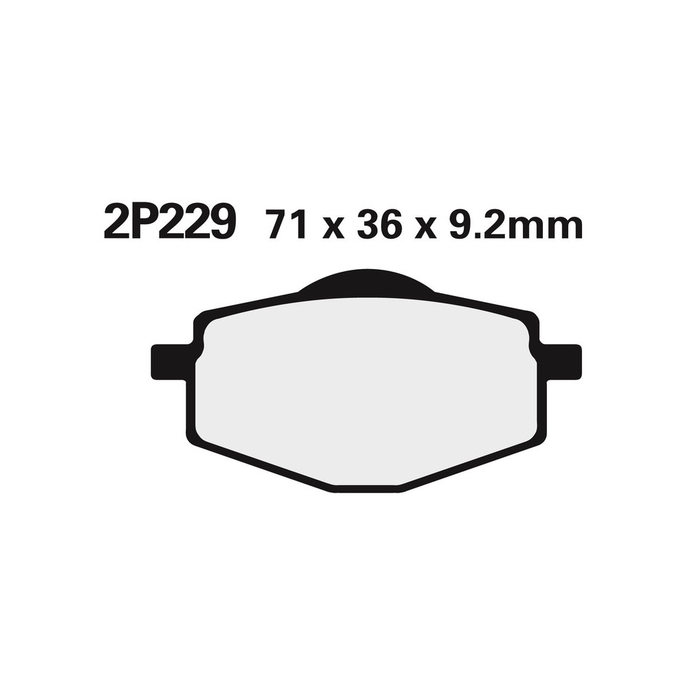 Plaquettes de frein NISSIN route semi-métallique - 2P-229NS