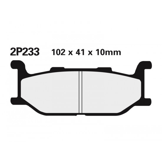 Plaquettes de frein NISSIN route semi-métallique - 2P-233NS