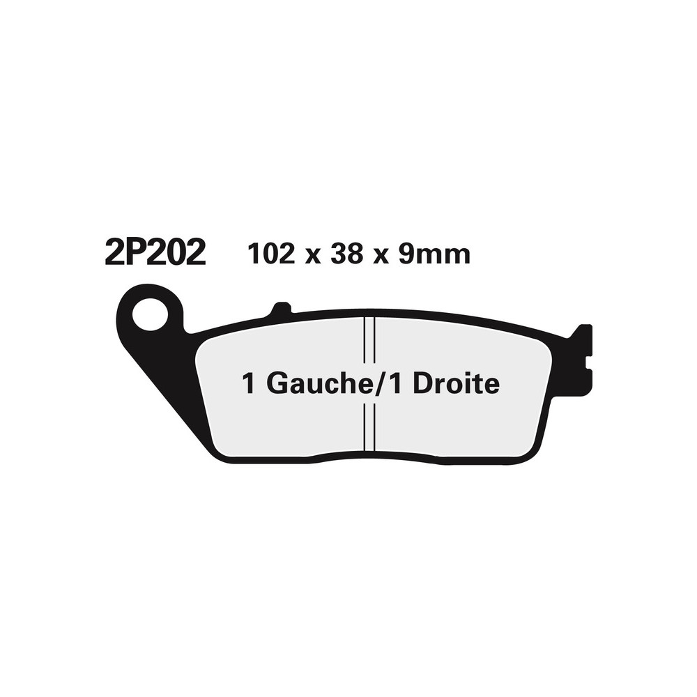 Plaquettes de frein NISSIN route /Off-Road métal fritté - 2P-202ST