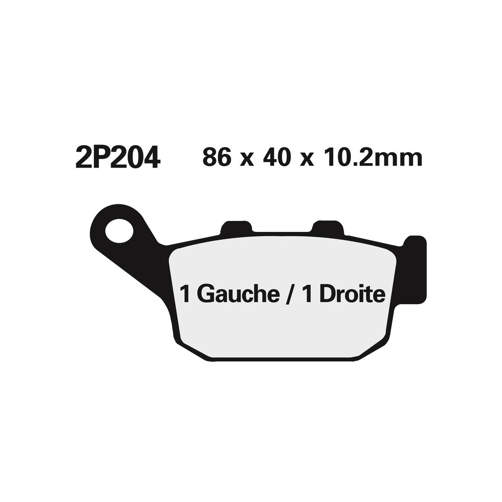 Plaquettes de frein NISSIN route semi-métallique - 2P-204NS