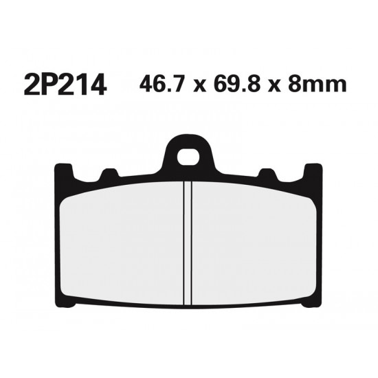 Plaquettes de frein NISSIN route semi-métallique - 2P-214NS