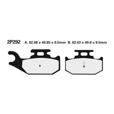 Plaquettes de frein NISSIN route /Off-Road métal fritté - 2P-292ST-MX