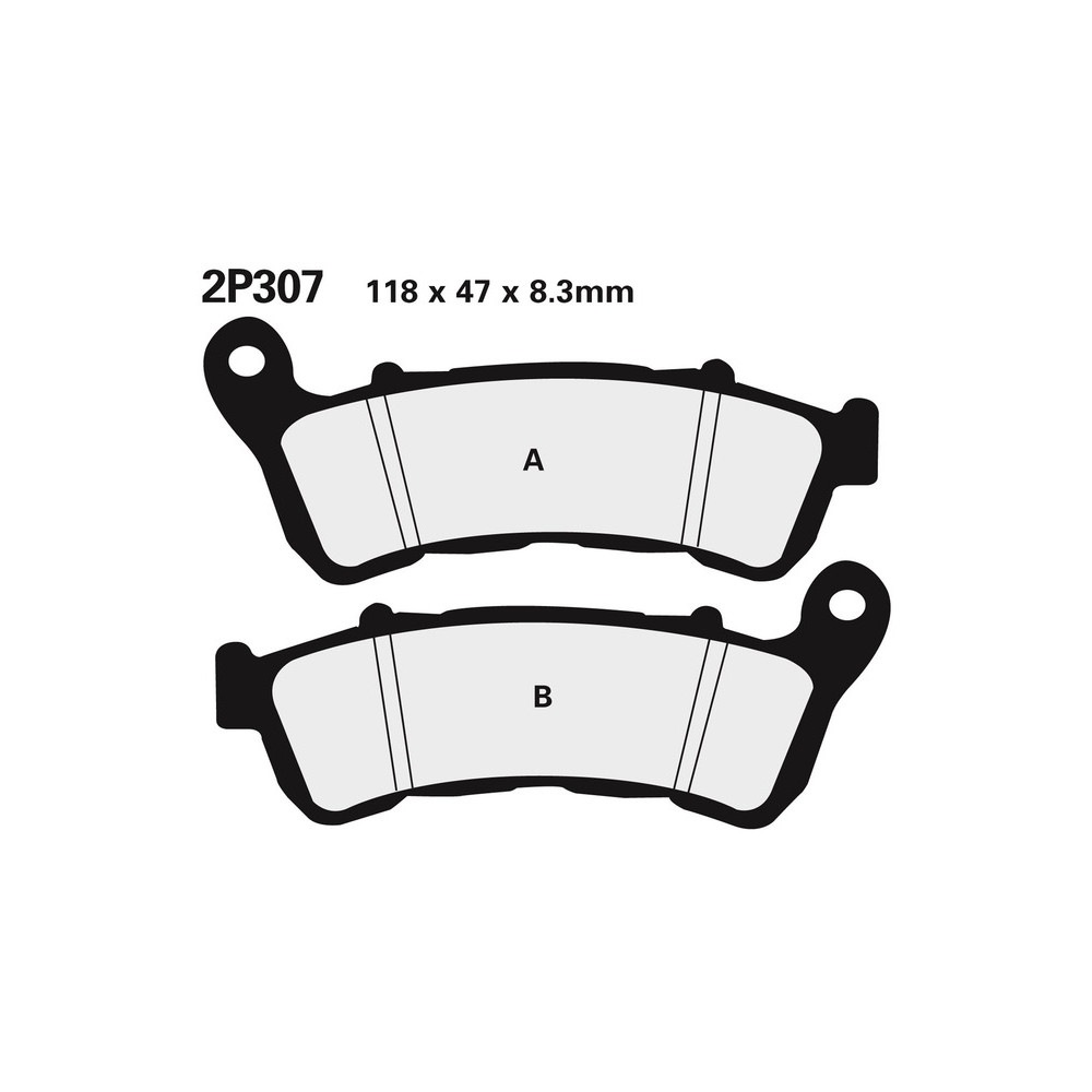 Plaquettes de frein NISSIN route /Off-Road métal fritté - 2P-307ST