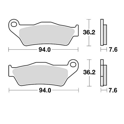 Plaquettes de frein BRAKING Off-Road métal fritté - 746CM46