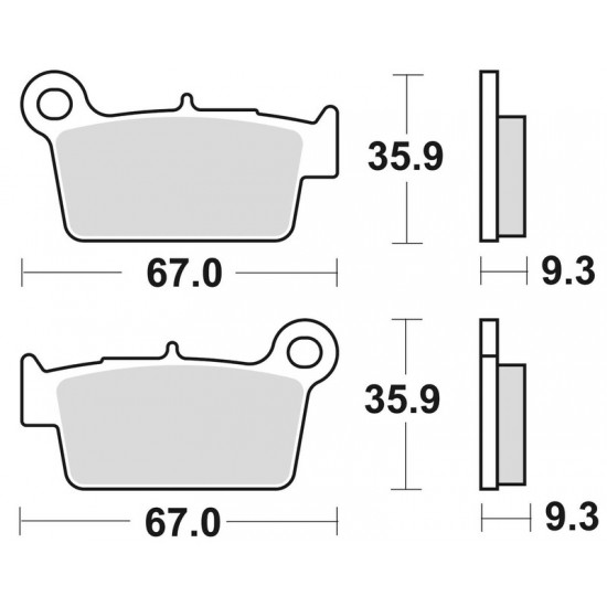 Plaquettes de frein BRAKING Off-Road/Quad métal fritté - 890CM44