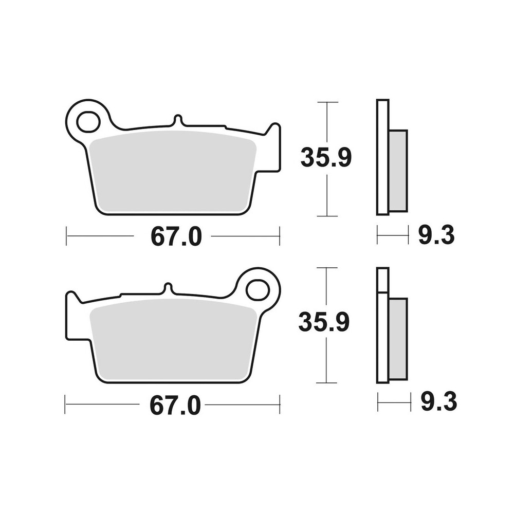 Plaquettes de frein BRAKING Off-Road/Quad métal fritté - 890CM44