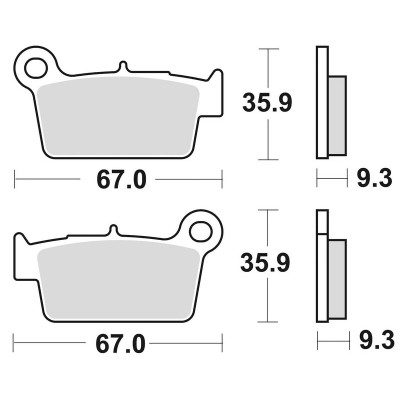 Plaquettes de frein BRAKING Off-Road/Quad métal fritté - 890CM44