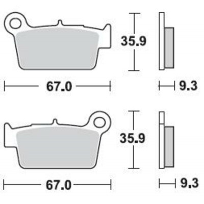 Plaquettes de frein BRAKING Off-Road/Quad métal fritté - 890CM44