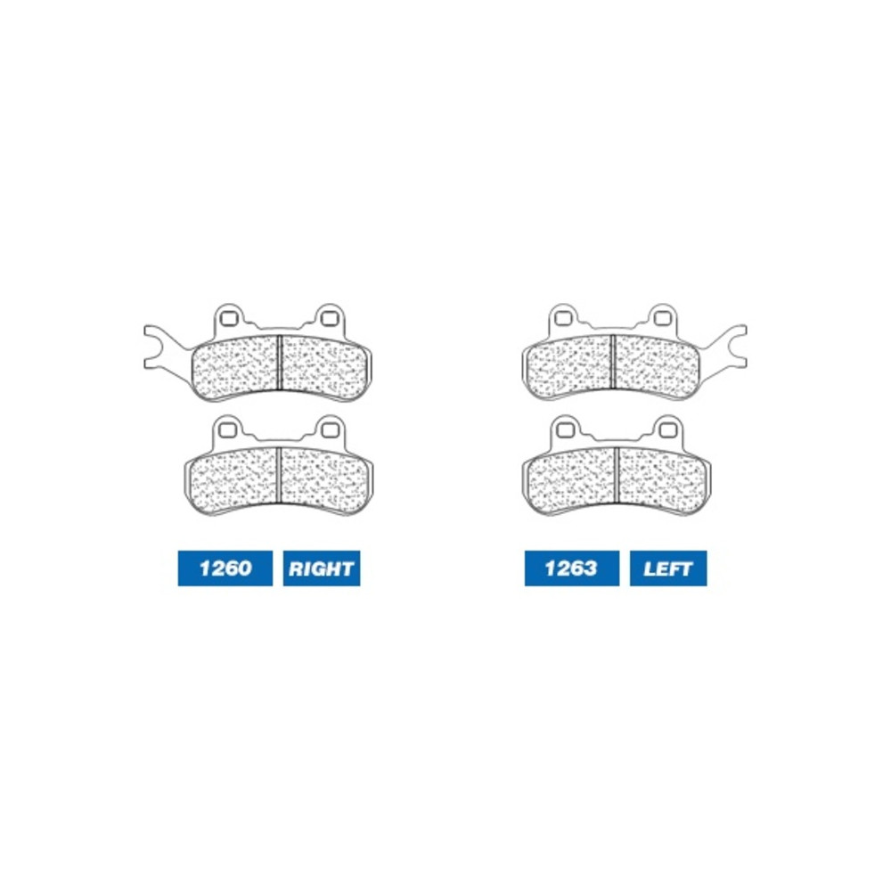 Plaquettes de frein CL BRAKES Quad métal fritté - 1263ATV1