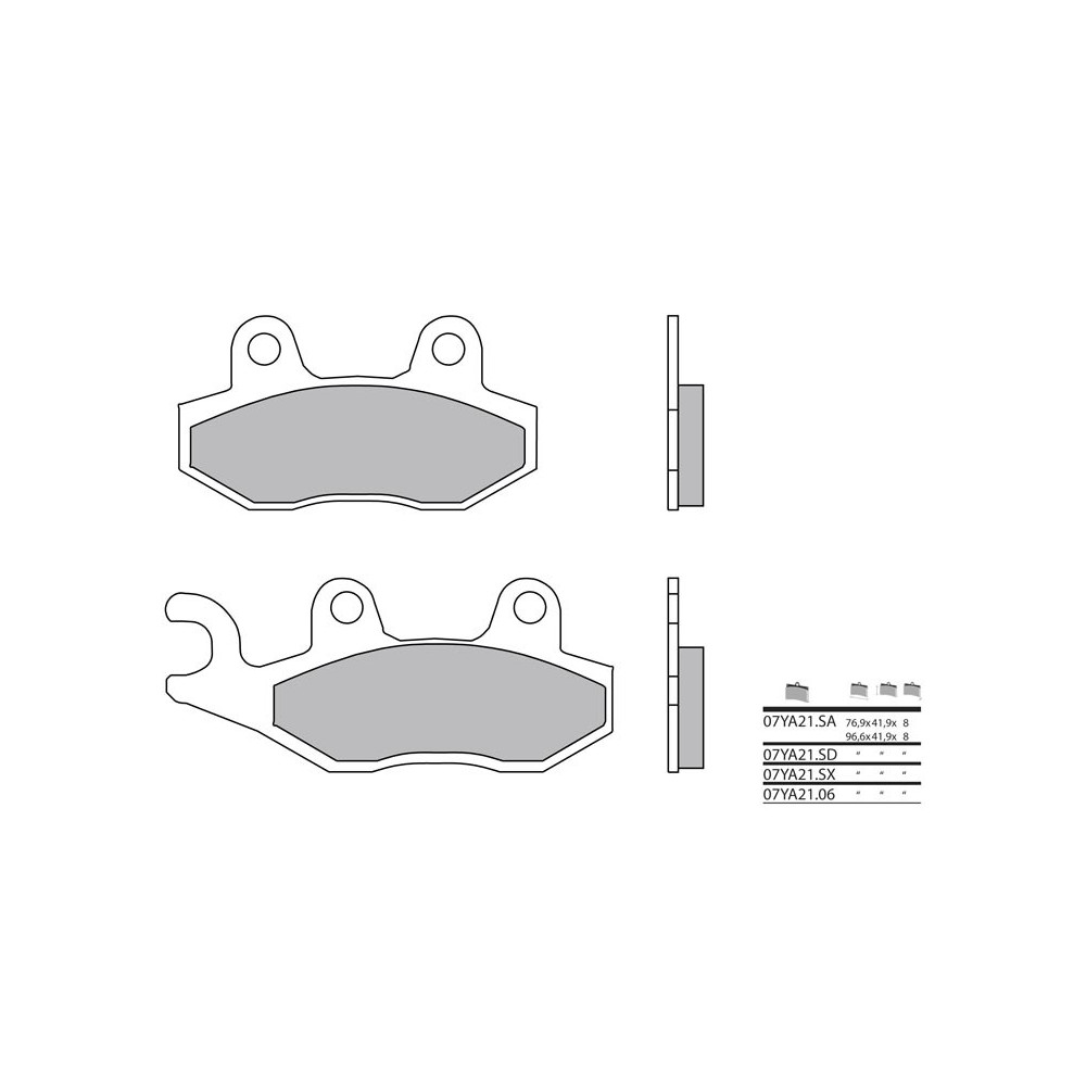 Plaquettes de frein BREMBO route métal fritté - 07YA21LA