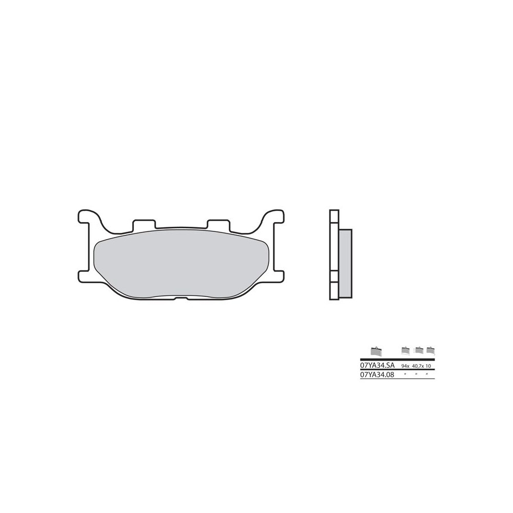 Plaquettes de frein BREMBO route métal fritté - 07YA34LA