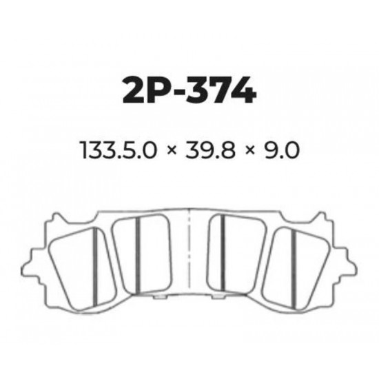 Plaquettes de frein NISSIN route /Off-Road métal fritté - 2P-374ST