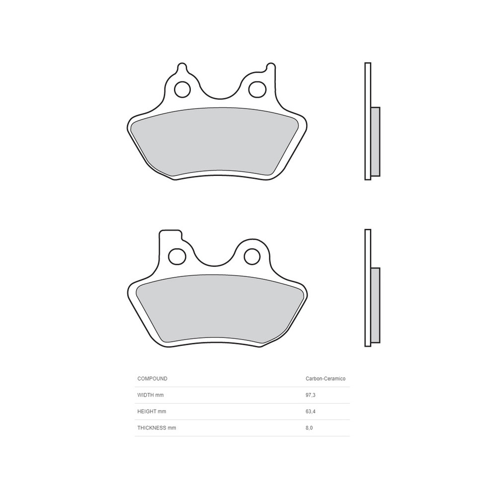 Plaquettes de frein BREMBO carbone céramique - 07HD16CC