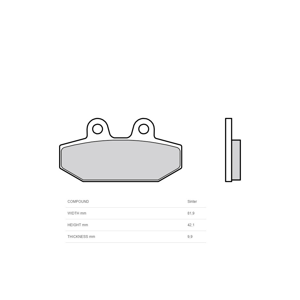 Plaquettes de frein BREMBO métal fritté - 07HD23SP