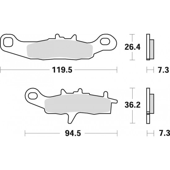 Plaquettes de frein BRAKING Off-Road métal fritté - 812CM44