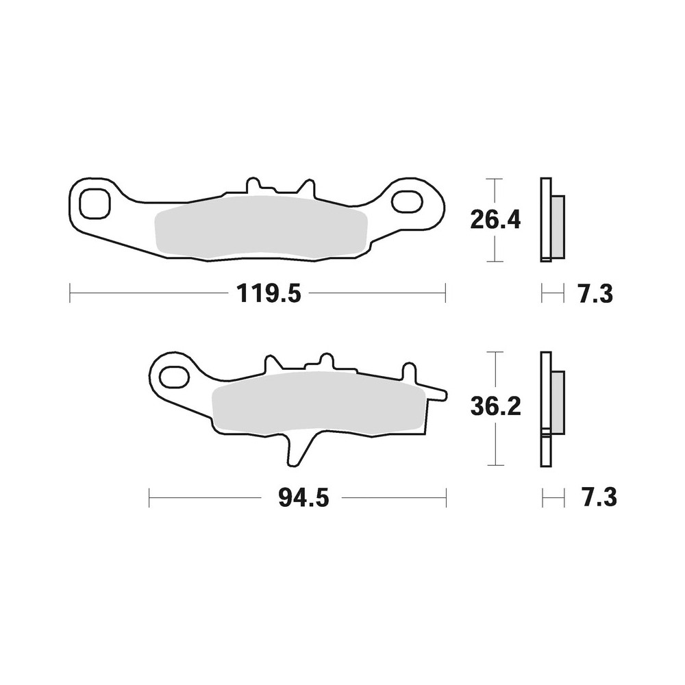 Plaquettes de frein BRAKING Off-Road métal fritté - 812CM44