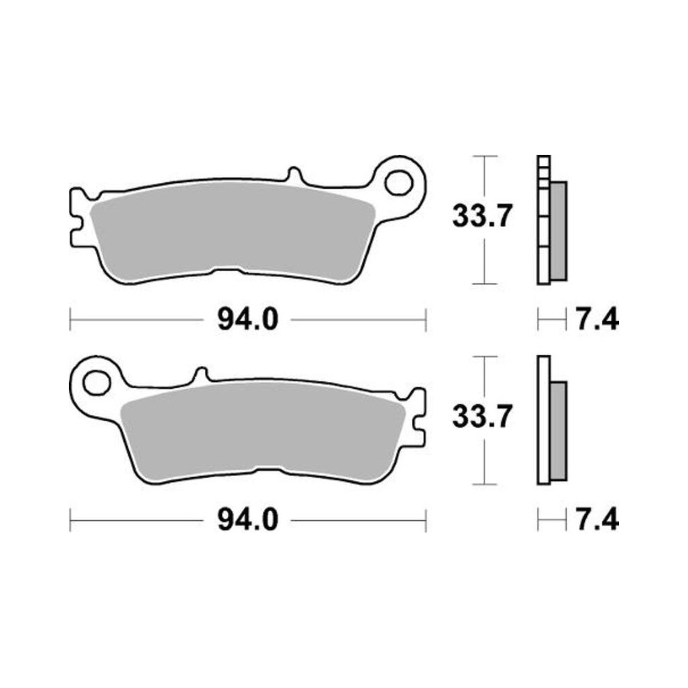 Plaquettes de frein BRAKING Off-Road métal fritté - 995CM46