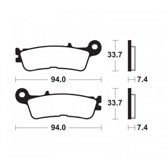 Plaquettes de frein TECNIUM MX/ATV métal fritté - MOR465