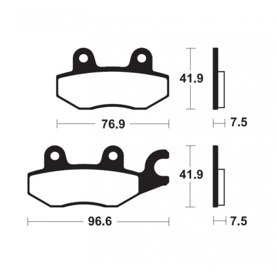 Plaquettes de frein TECNIUM métal fritté - MF455 