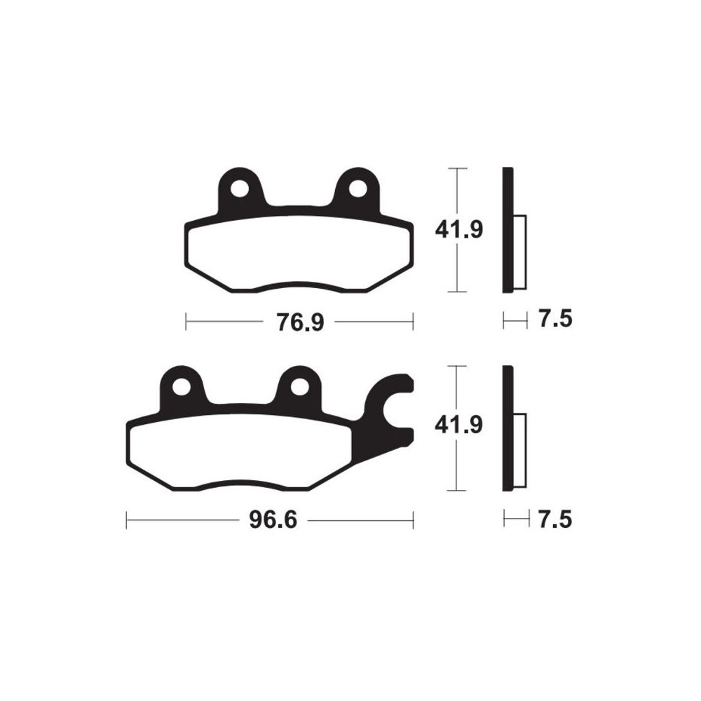 Plaquettes de frein TECNIUM métal fritté - MF455 